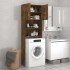 Armario de lavadora color roble ahumado 64x25,5x190