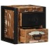 Mesilla de noche multicolor 40x35x40 cm madera maciza