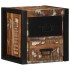 Mesilla de noche multicolor 40x35x40 cm madera maciza