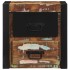 Mesilla de noche multicolor 40x35x40 cm madera maciza