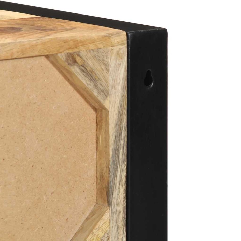 Mesita de noche madera maciza de mango 40x35x40