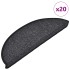 Alfombrilla escalera 20 uds antracita 56x17x3