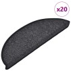 Alfombrilla escalera 20 uds antracita 56x17x3 cm