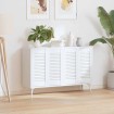 Puerta de armario de lamas 4 uds blanco 61,5x29,5 cm