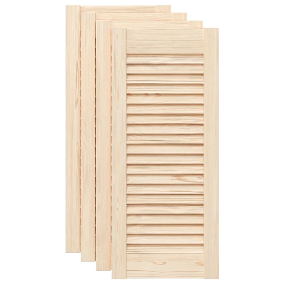 Puerta de armario de lamas 4 uds 69x29,5 cm madera de