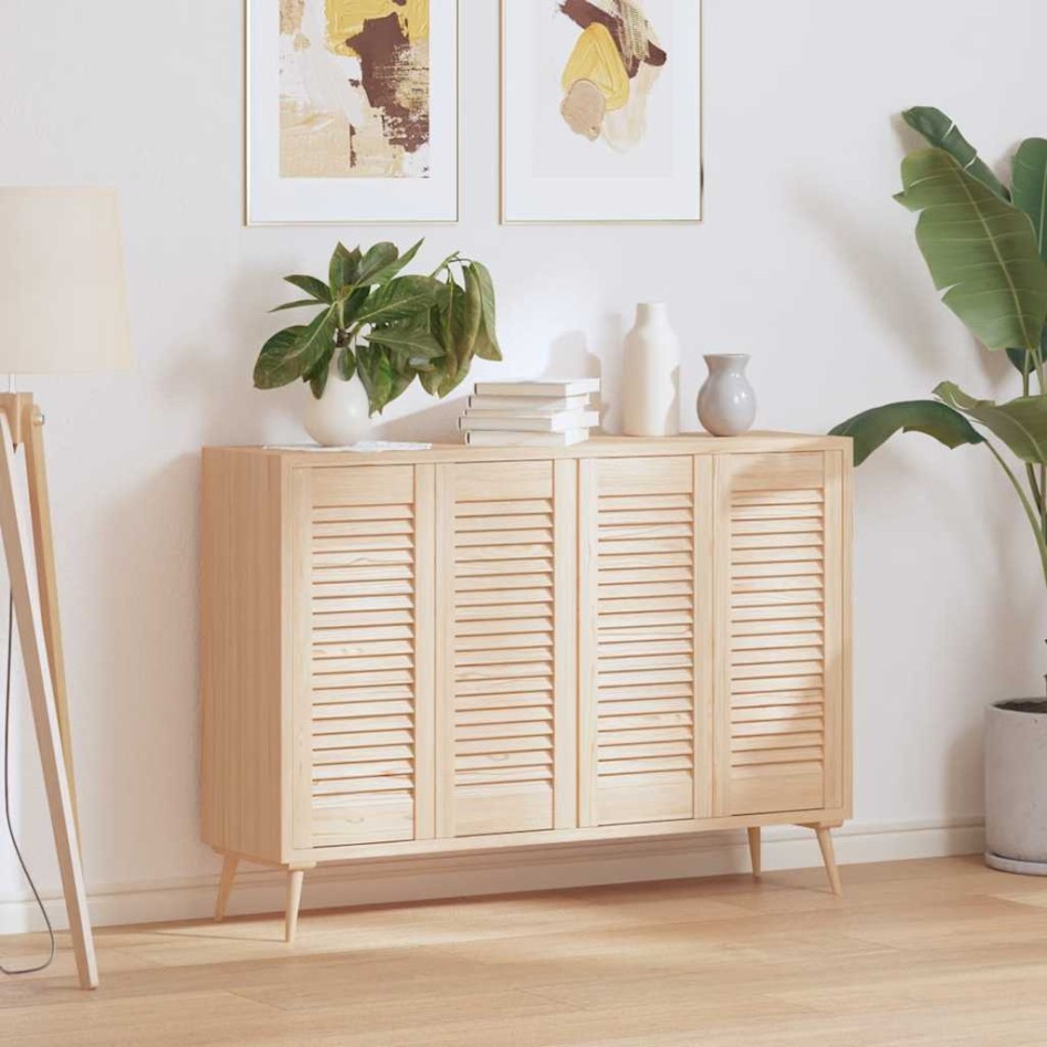 Puerta de armario de lamas 4 uds 69x29,5 cm madera de