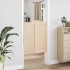 Puertas batientes diseño de lamas 2 par 100x80cm madera
