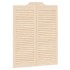 Puertas batientes diseño de lamas 2 par 100x80cm madera