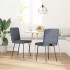 Sillas de comedor 2 unidades terciopelo gris