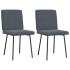 Sillas de comedor 2 unidades terciopelo gris
