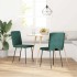 Sillas de comedor 2 unidades terciopelo verde