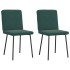 Sillas de comedor 2 unidades terciopelo verde