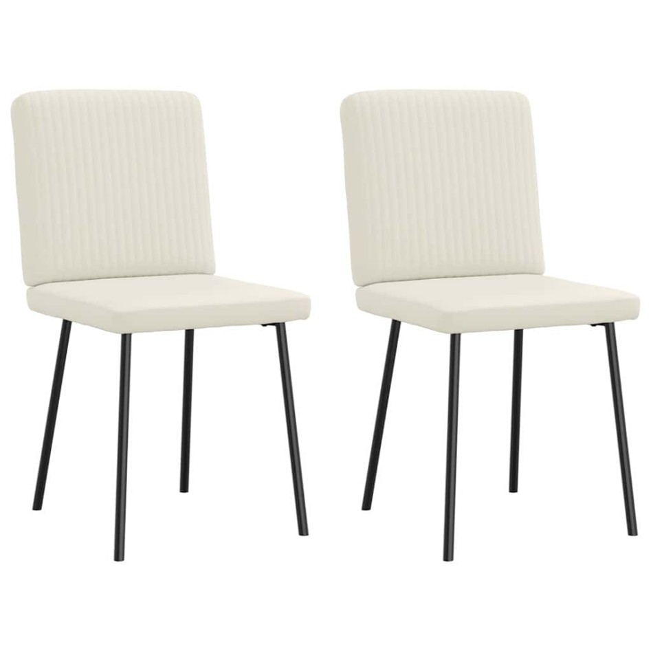 Sillas de comedor 2 unidades terciopelo