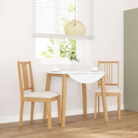 Sillas de comedor con cojines 2uds madera maciza natural