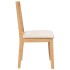 Sillas de comedor con cojines 2uds madera maciza natural