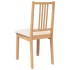 Sillas de comedor con cojines 2uds madera maciza natural