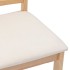 Sillas de comedor con cojines 2uds madera maciza natural