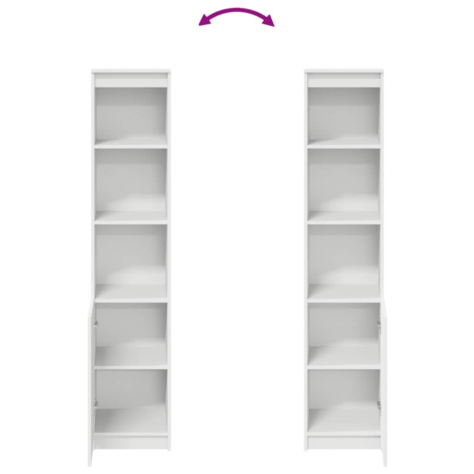 Aparador alto blanco 37,5x35x180 cm madera de