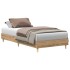 Estructura de cama sin colchón roble artesanal 75x190 cm