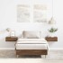 Estructura de cama sin colchón madera marrón roble 75x190