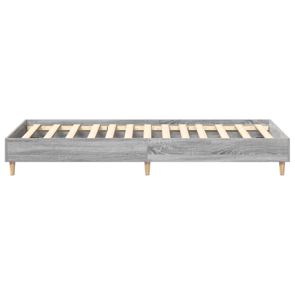 Estructura de cama sin colchón madera gris Sonoma 100x200