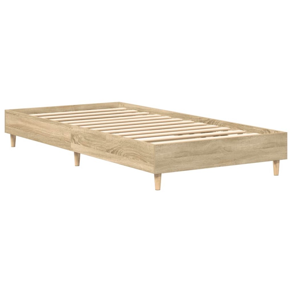 Estructura de cama sin colchón madera roble Sonoma 90x200