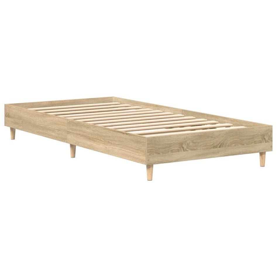 Estructura de cama sin colchón madera roble Sonoma 90x200