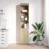 Aparador alto roble Sonoma 37,5x35x180 cm madera de