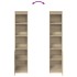Aparador alto roble Sonoma 37,5x35x180 cm madera de