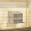 Nido para gallinas con 2 compartimentos plateado galvanizado
