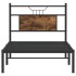 Estructura cama sin colchón madera roble ahumado 75x190