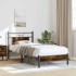 Estructura cama sin colchón madera roble ahumado 75x190