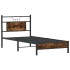 Estructura cama sin colchón madera roble ahumado 75x190