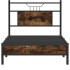 Estructura cama sin colchón madera roble ahumado 75x190