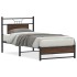 Estructura de cama sin colchón madera marrón roble 75x190
