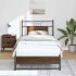 Estructura de cama sin colchón madera marrón roble 75x190