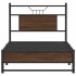 Estructura de cama sin colchón madera marrón roble 75x190