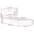 Estructura de cama sin colchón madera marrón roble 75x190