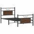 Estructura de cama sin colchón madera marrón roble 75x190