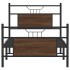 Estructura de cama sin colchón madera marrón roble 75x190