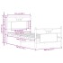 Estructura de cama sin colchón madera marrón roble 75x190