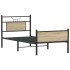 Estructura de cama sin colchón madera roble Sonoma 75x190