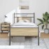 Estructura de cama sin colchón madera roble Sonoma 75x190