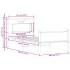Estructura de cama sin colchón madera roble Sonoma 75x190