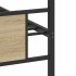 Estructura de cama sin colchón madera roble Sonoma 75x190