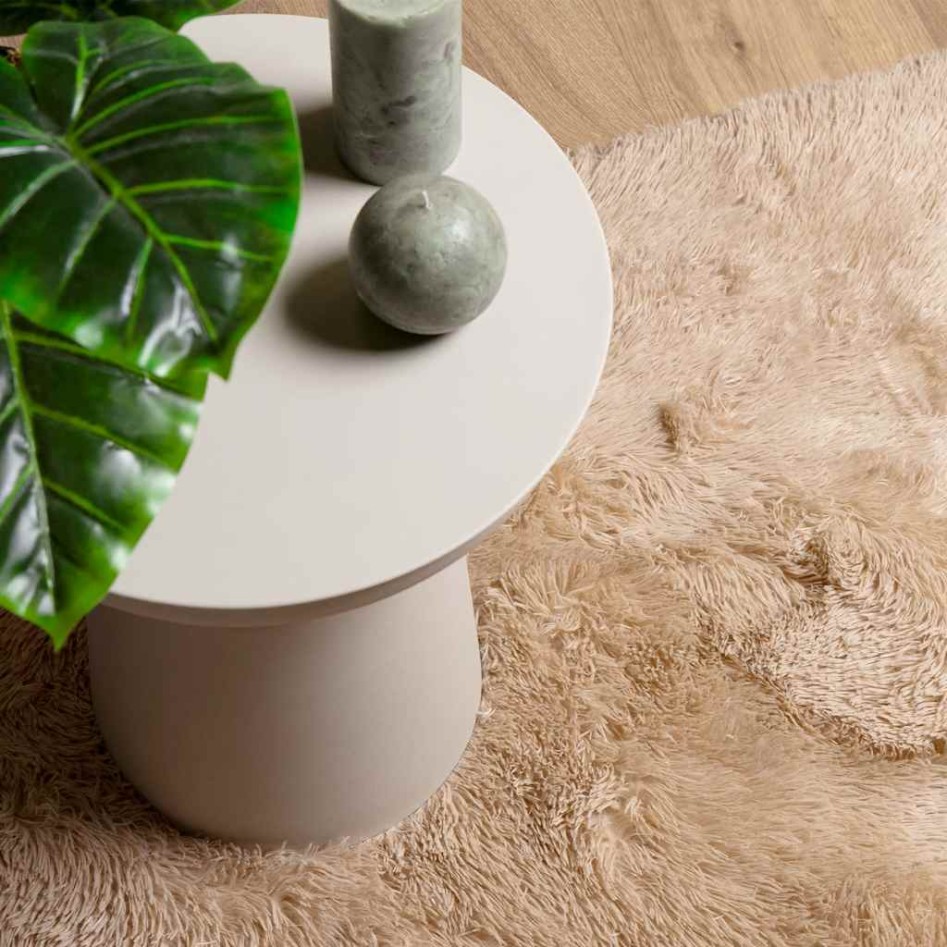 Alfombra peluda de pelo largo NAVARRA beige 200x290cm