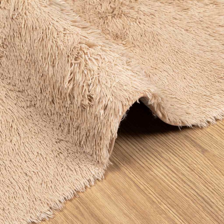 Alfombra peluda de pelo largo NAVARRA beige 240x340cm