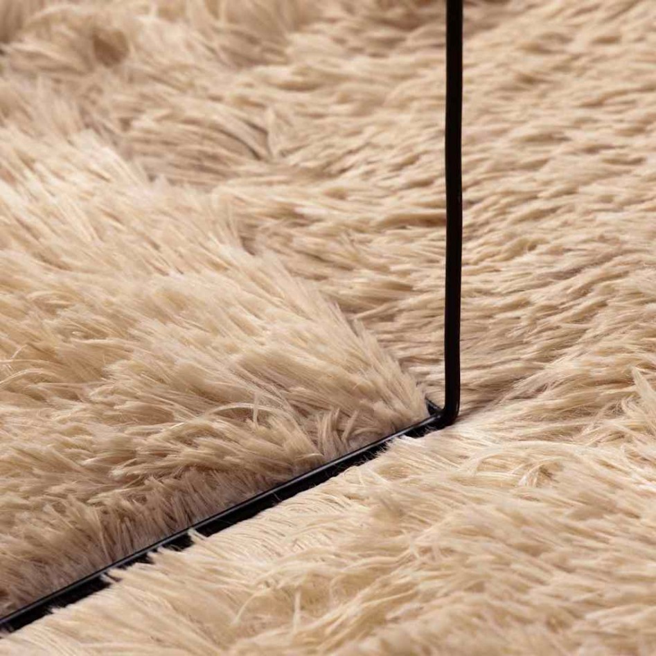 Alfombra peluda de pelo largo NAVARRA beige 240x340cm