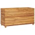 Jardinera madera maciza de teca y acero 100x40x55