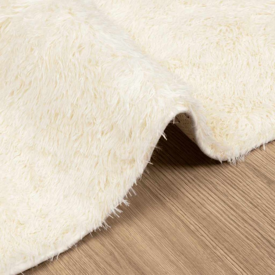 Alfombra peluda de pelo largo NAVARRA crema 160x230cm
